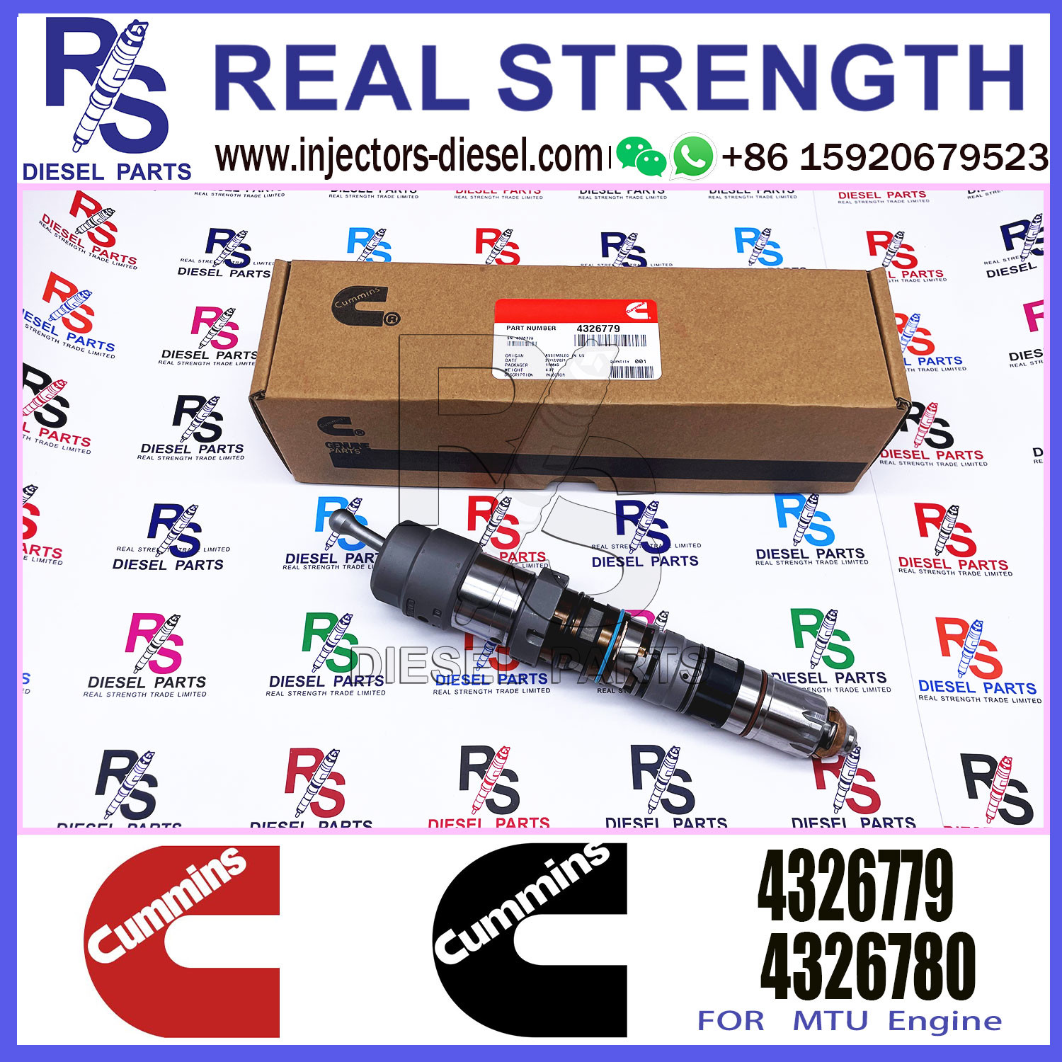 Diesel Engine Parts Cummins injector 4088426 4087892 4326779 Cummins QSK60 4088426 4087892 4326779