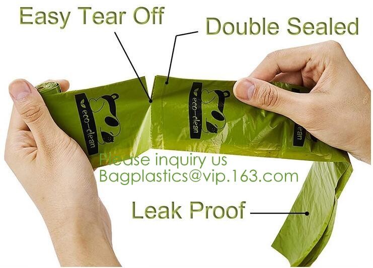 Eco friendly Compostable Biodegradable commercial bags,100% Environment Friendly Compostable Cornstarch Garbage Bags pac