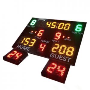  Indoor Use Gym Digital Basketball Scoreboard With 24 Seconds Shot Clock Manufactures