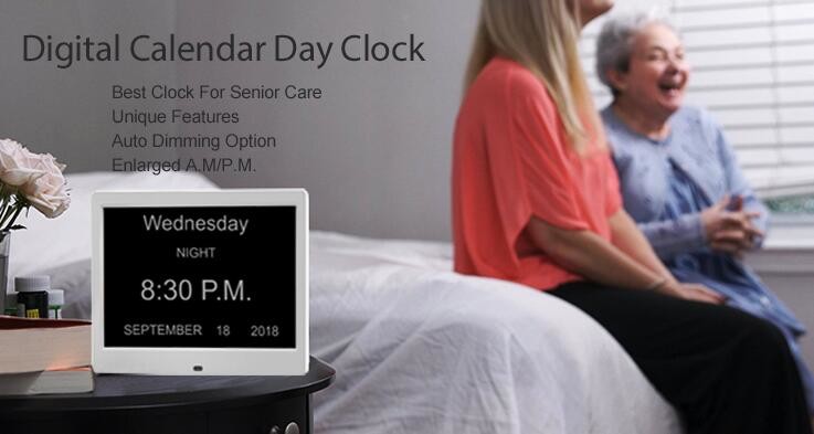 large digital wall clock with day and date for seniors,american lifetime day clock