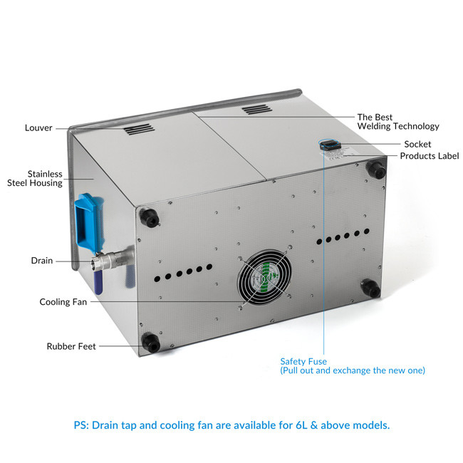 SS Ultrasonic Washing Machine , High Frequency Ultrasonic Cleaner 720W