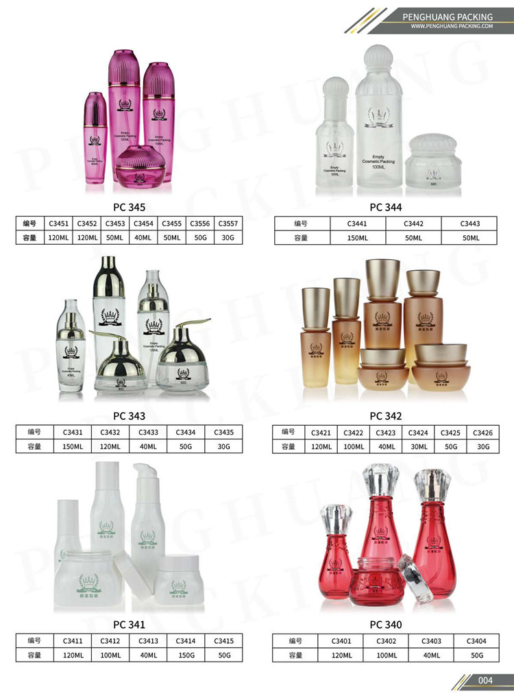 Transparent 30g Glass Bottle Jar With Acrylic Cap for skincare