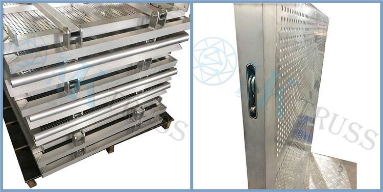 6061-T6 Aluminum Concert Stage Barrier 1.27m*1.0m*1.2m Unit Size