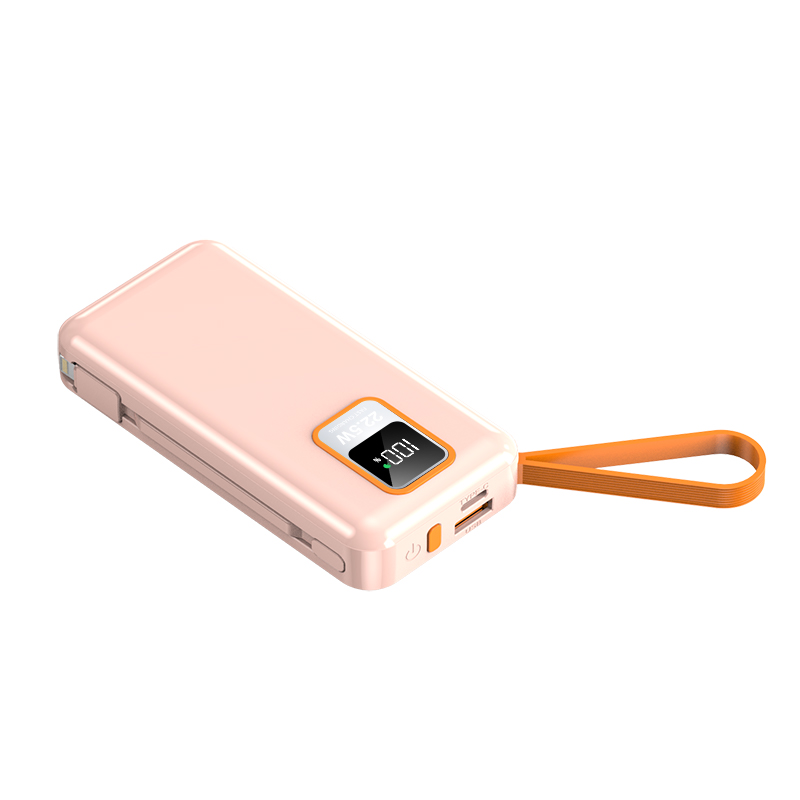 Outdoor 10000mAh TC Port Mini 22.5W Fast Charging Power Bank with Cable and Real Capacity