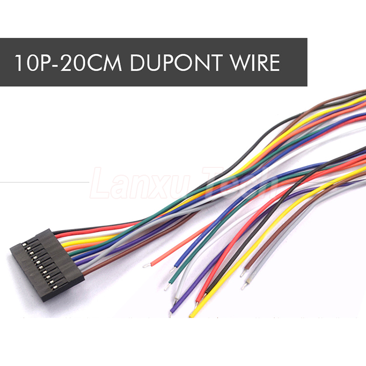 10cm 20cm 30cm 50cm 2 Pin 3 4 5 6 8 10 Pin Dupont 2.54mm Connector Cable Jumper Wire Harness