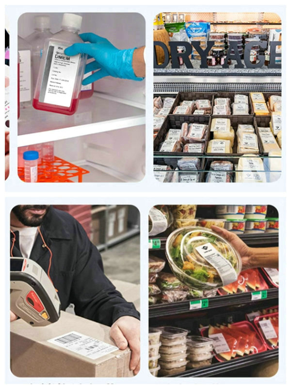207mm Printable 80gsm Semi Glossy Paper + Hotmelt Adhesive + 60gsm Glassine Liner For Supermarket labels
