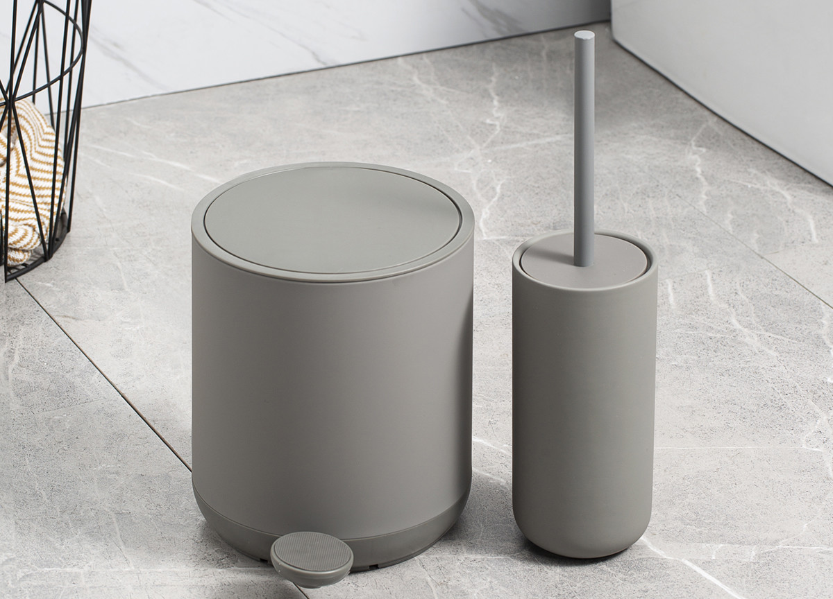 Contemporary Living Room Organizer Step On Garbage Can With Soft Close