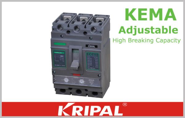 Compact Electronic Trip Molded Case Circuit Breaker 250A , High breaking