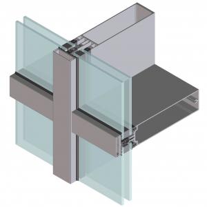  Facade System Large Aluminum Profiles Double Glazed Glass Curtain Wall 3mm Manufactures