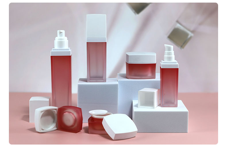 Transparent Square Acrylic Bottle Plastic Eye Cream Jar For Packaging Screen Printing