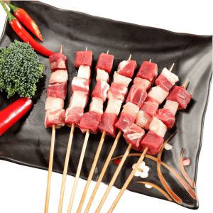 Biodegradable Bamboo Skewers Barbecue Skewer Sticks With Smooth Surface