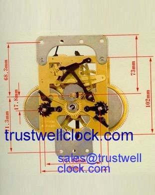 31 day key wind movement, 31 day China made mechanism for floor grandfather
