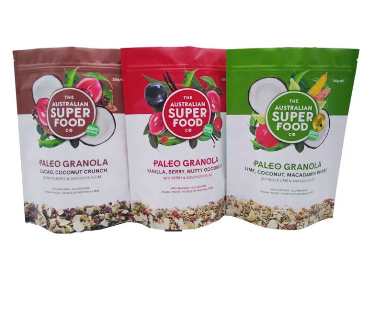 Heat Seal Food Grade Custom Printed Foil Bags Food Storage Zipper Packaging Bag Food Stand Up Bag