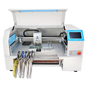 China CHMT530P4 Desktop SMD pick and place machine for pcb , 30 feeders on sale