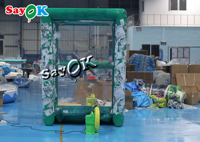Advertising Inflatable Cash Cube Money Machine With Logo Printing