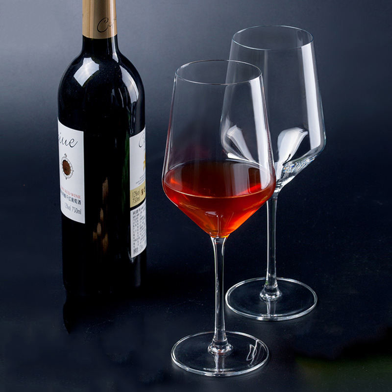 Custom Hand Blown White Wine Glasses Clear Burgundy Wine Glasses