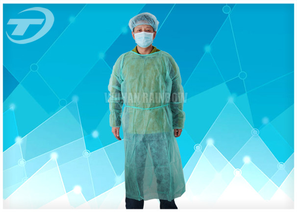 SMS Disposable Isolation Gowns with Knitted Wrists For Operation Room