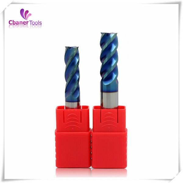 HRC65 high performance Blue Nano end mills milling cutter carbide tool carbide