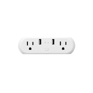US Smart Double Plug With 2 USB Control Two Plug Invidually