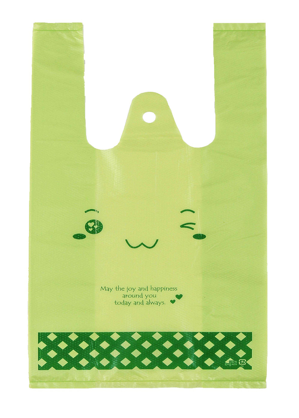 Environmental Protection Plastic Shopping Bags With Handles Gravure Printing