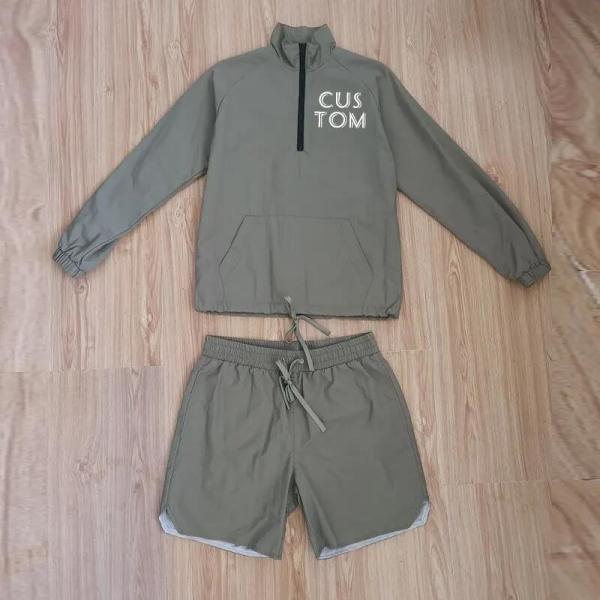 Custom Logo Polyester Men Oversized Windbreaker Woman Clothing Shorts Sport