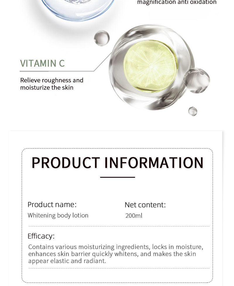 Skin Care Products L Glutathione Skin Whitening Body Lotion Brightening Body Lotion Hydrating Vitamin