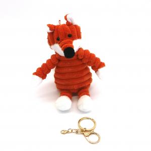 China Red Cute Doll Key Chain , Cotton fox key ring 3 Dimensional 18cm Size on sale