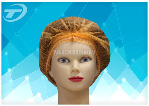 Medical Grade 21'' Round Clip Disposable Surgical Caps / CE Certified Non Woven