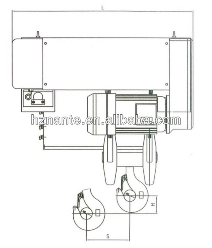 12.5 Ton Low Headroom Electric Hoist Steel Rope Hoist For Warehouse