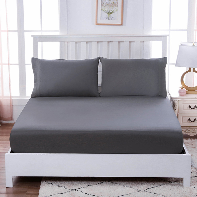 Super King Size Solid Microfiber Bedding Sheets Set with Woven Fabric and OEM Service