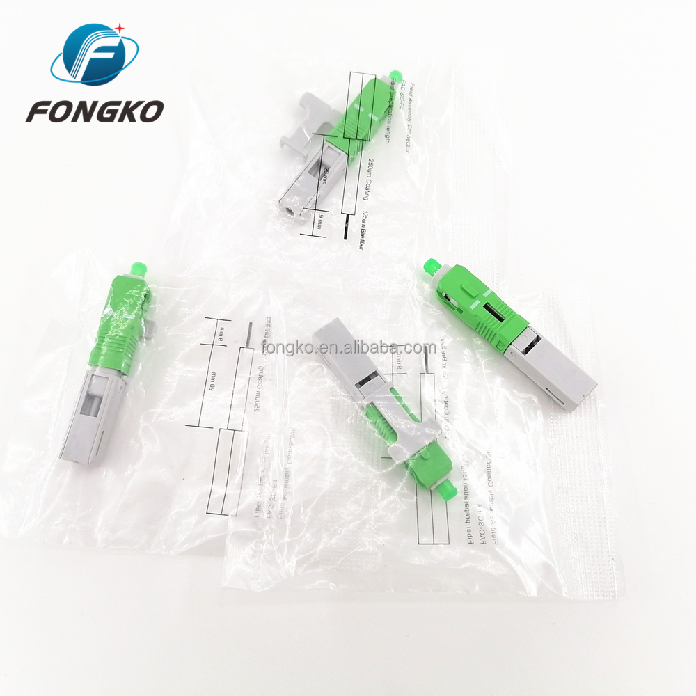 Quick Field Assembly Fiber Optic Fast Connector FTTH SC APC