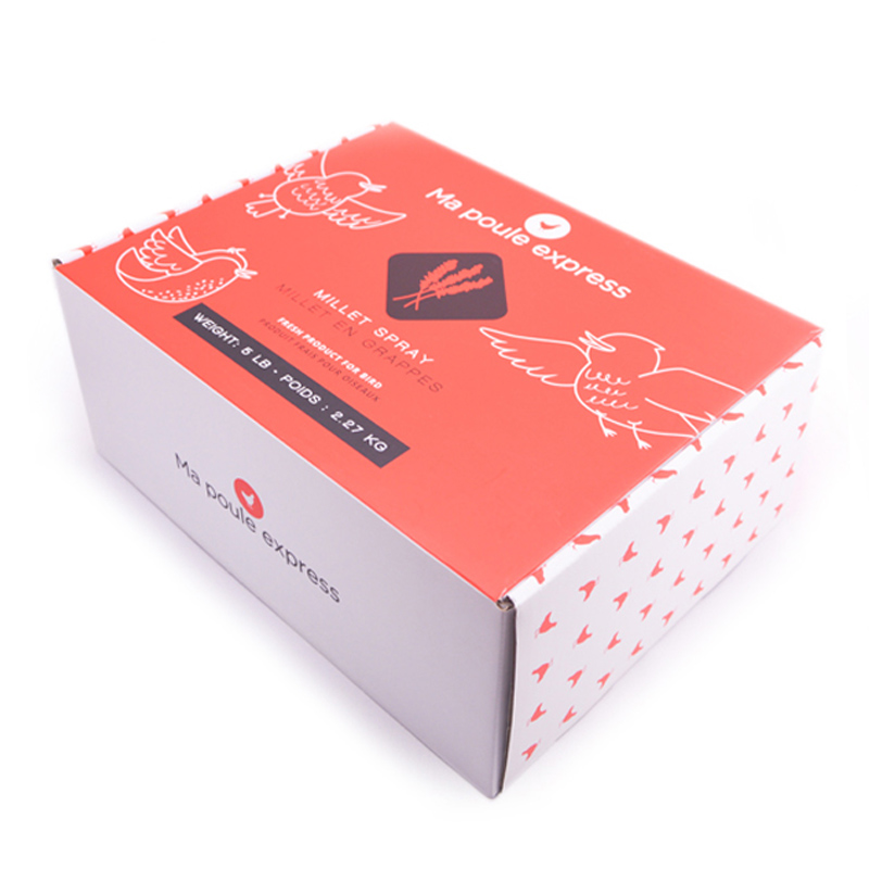 CMYK Shipping Printed Cardboard Boxes UV Varnish Aqueous Coating