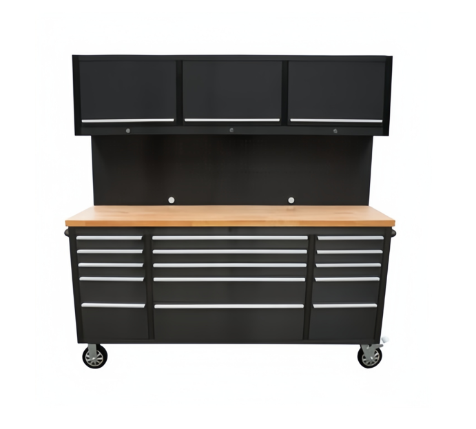 Convenient Lock Style Mechanic Tool Box with Roller Cabinet and V-Light Hair Extension Set