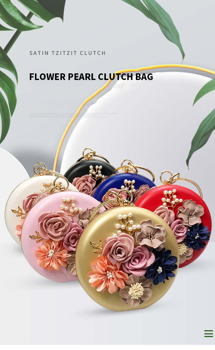 OEM/ODM LANDSCAPE Pattern Type Luxury Crossbody Chain Clutch Evening Bag For Women