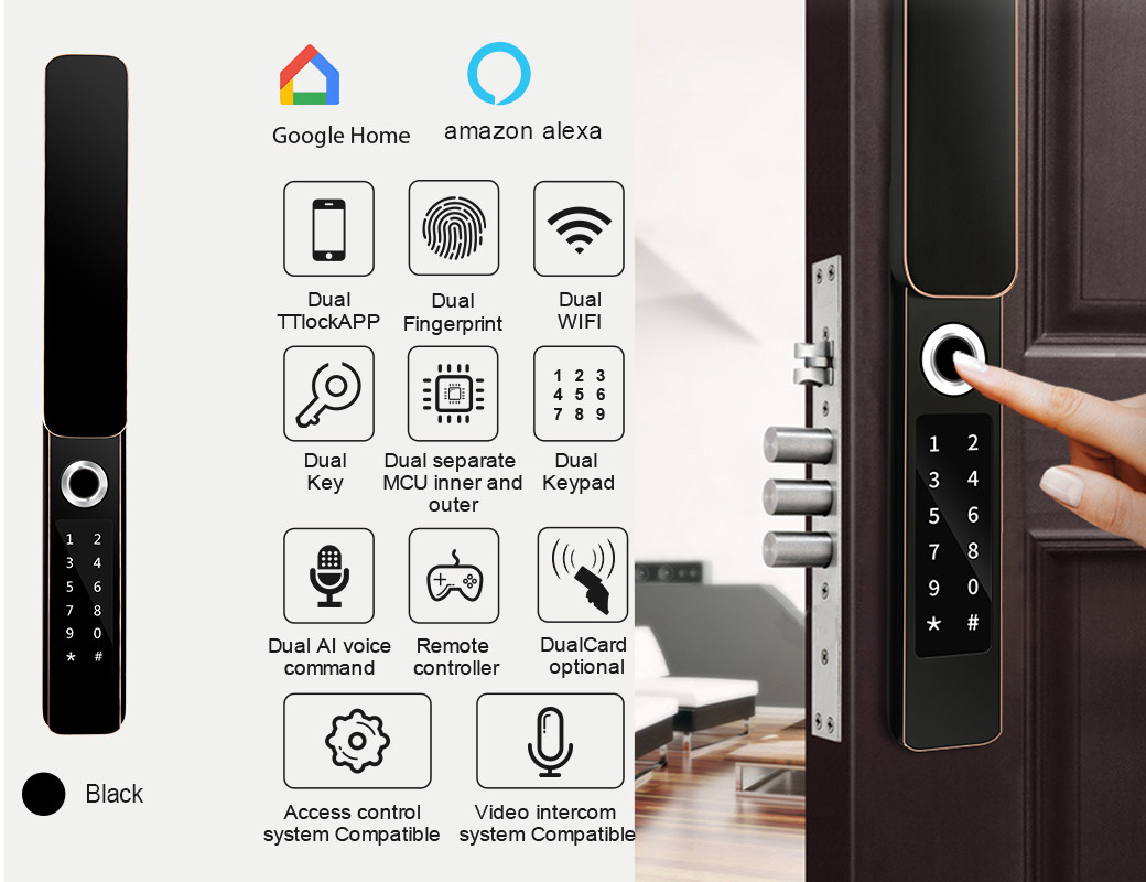 Keyless Waterproof Outdoor Vila Gates Fingerprint Door Locks