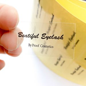 High quatily custom Gloss Clear Transparent Cosmetic Labels
