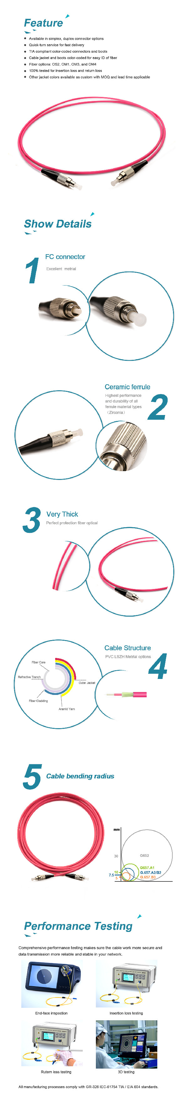 LC-LC SM DX 3m Optical fiber jumper Patch Cord