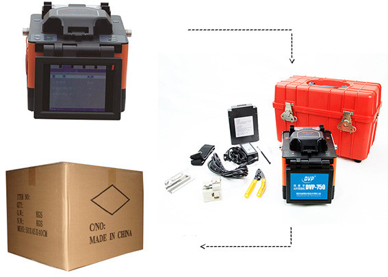 Handheld Fiber Optic Fusion Splicer Machine 0.01dB - 0.04dB , DVP-750 Fusion Splicer