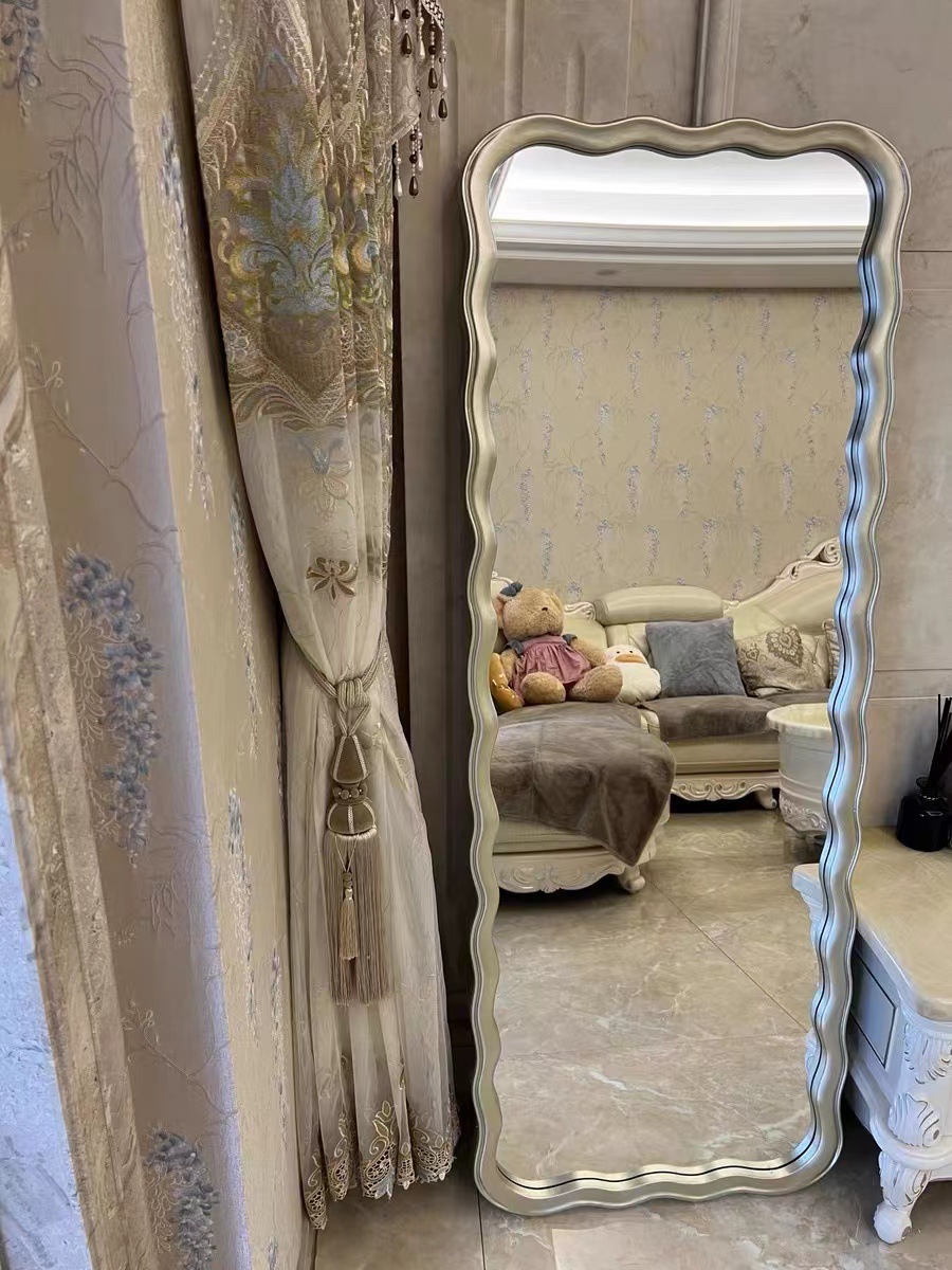 Customized Floor Length Oversized Floor Mirror Wooden Frame 71x32