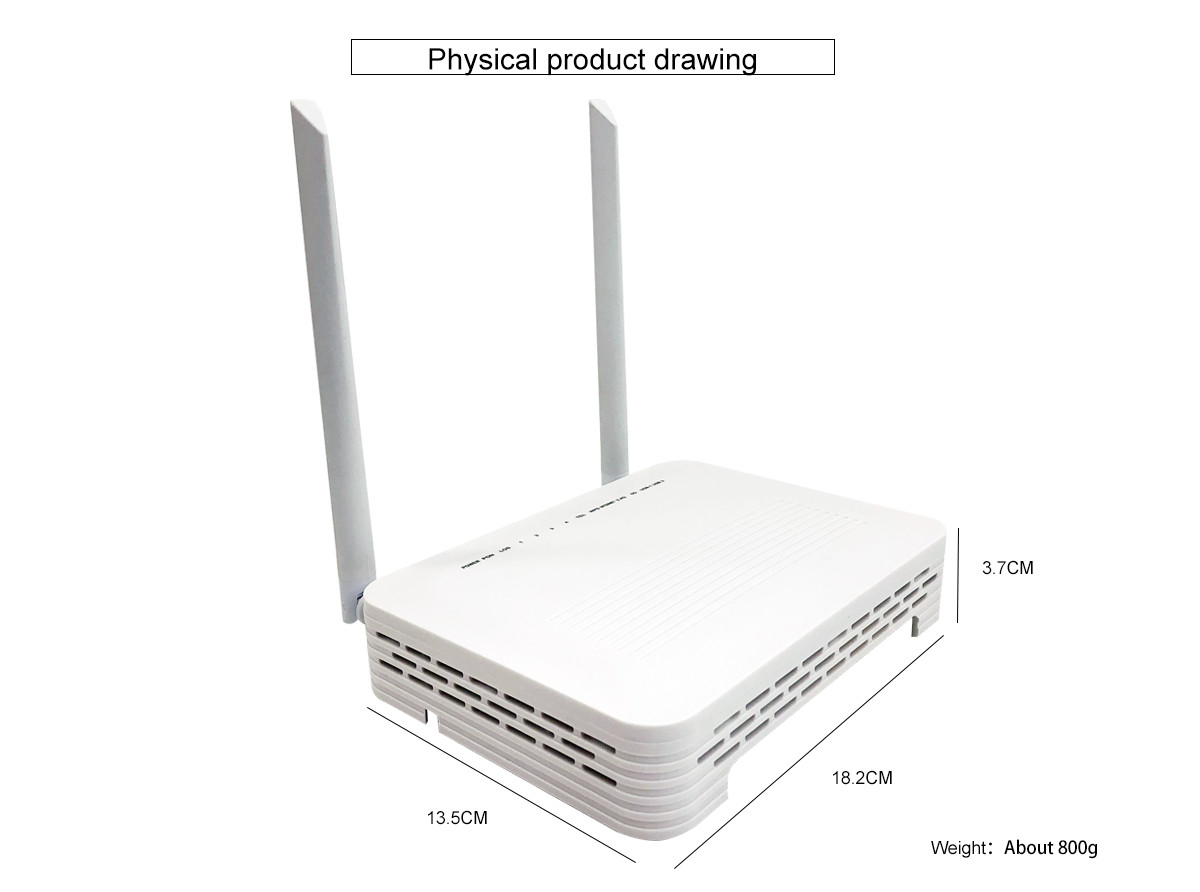 WIFI6 4GE 1POTS 2USB GPON ONU AC2000 5DBi Two External Antenna