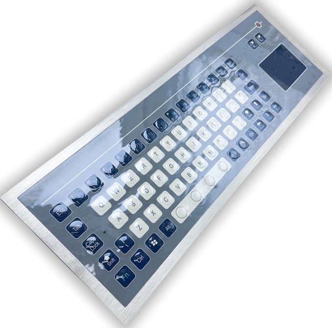 Lightweight Industrial Membrane Keyboard Explosionproof With Touch Pad 660g
