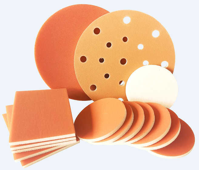 Wood sandpaper Hook And Loop Sanding Disc Yellow White Green White Abrasive Pad