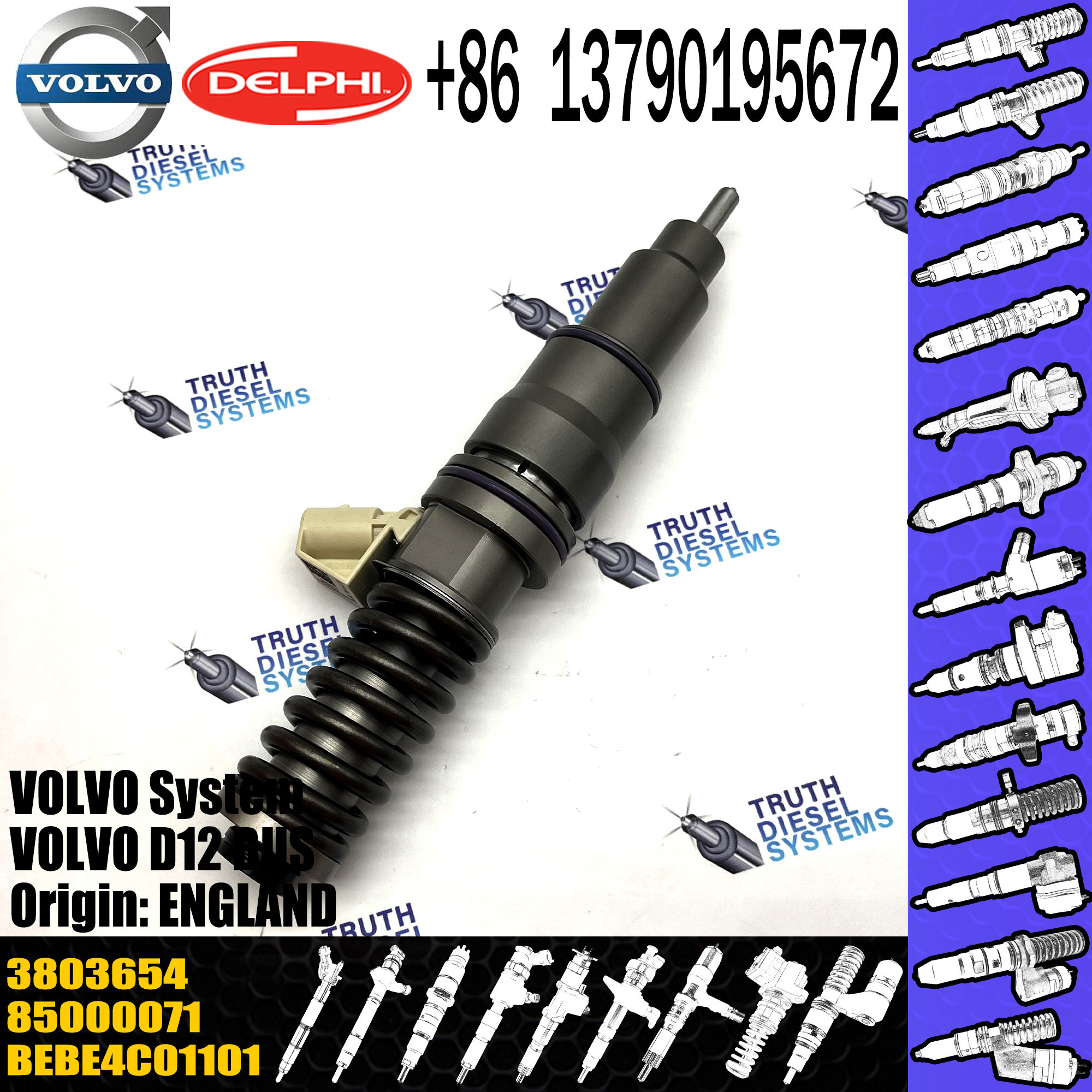 20440388 BEBE4C01001 3803654, 85000071 9.5 MM BORE L222PBC E1 VOL/ VOL TRUCK VOL D12 BUS