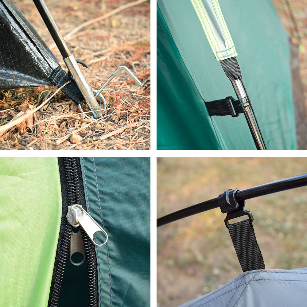 Compact Freestanding PU1000mm 2 Person Touring Dome Tent