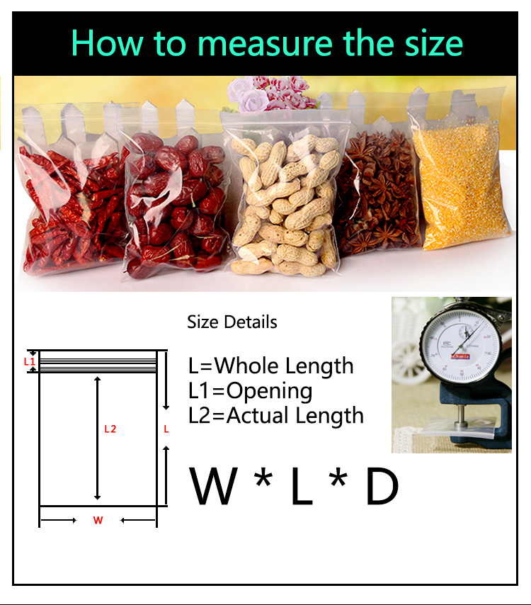 Biodegradable Plastic Bag Transparent PE Slide Seal Freezer Bags, Gallon, Quart, American value, drug store, zipper seal