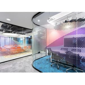Double-glass Louver Partition Flexible Sound Proof With Post Logo Drawing