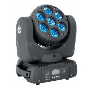 7x12w RGBW 4in1 DMX/Sound Control Cree LED Beam Moving Head Light