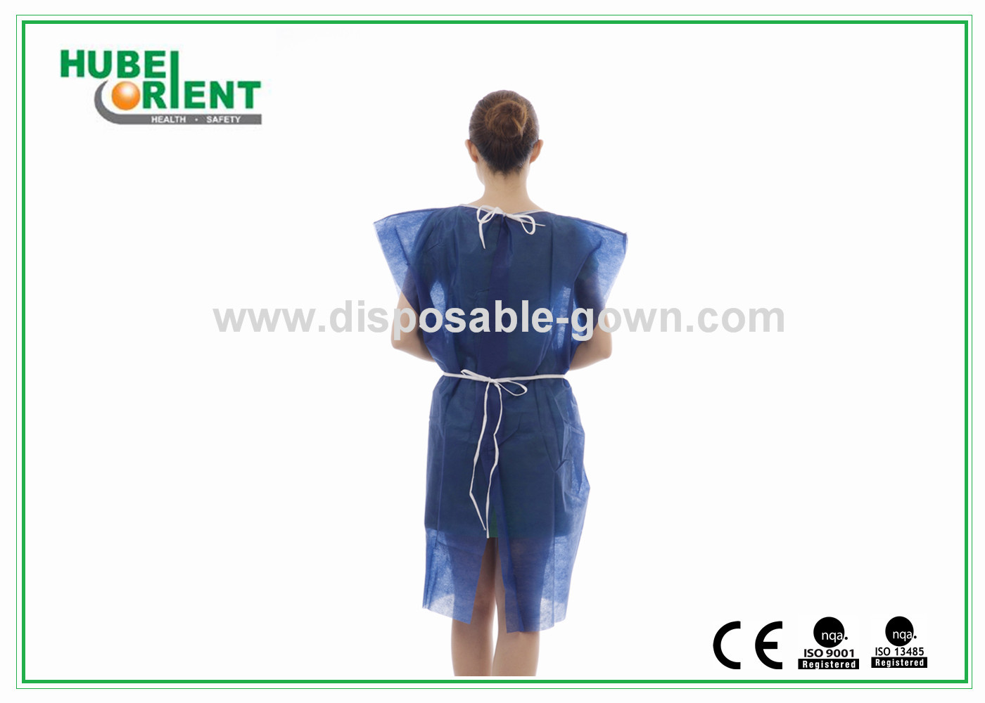 Non Irritating 45gsm Polypropylene Disposable Patient Gown