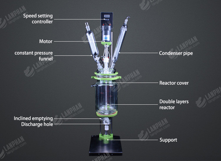 5L Lab Glass Reactor