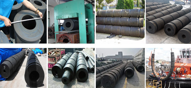 Customized Cylinder Tugboat Tire Fenders 600*300 For Ship Bow